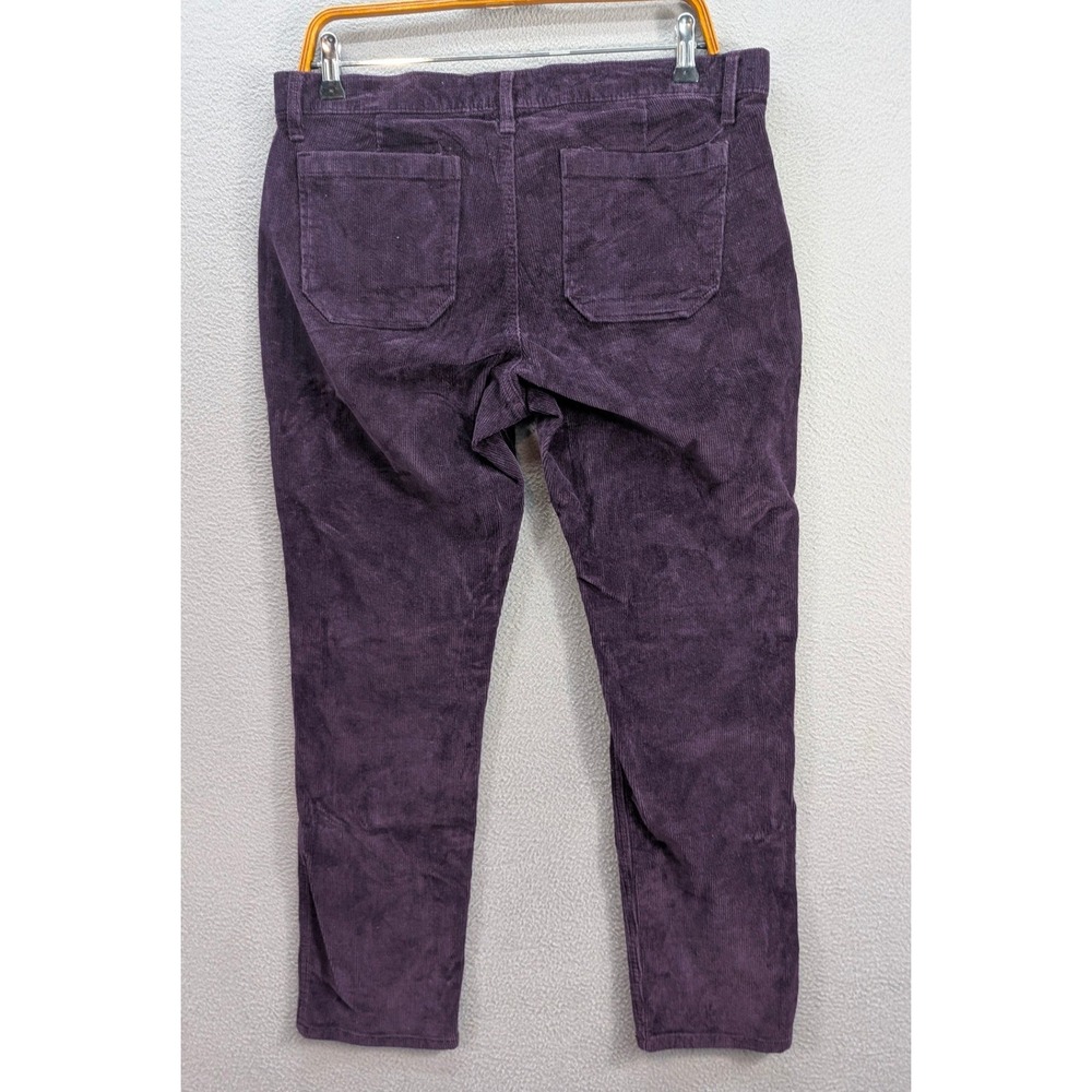 Gap Girlfriend Corduroy Pants Women's 10/30R Purple Cotton Tapered Stretch Y2K - Picture 4 of 9